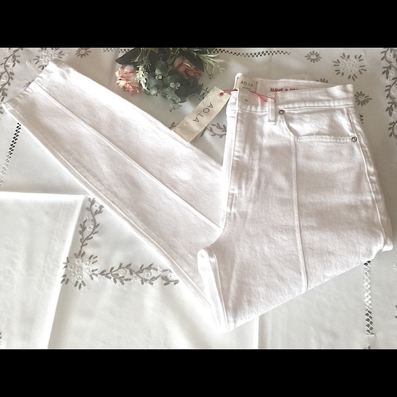ALICE + OLIVIA High Waisted White Skinny Jeans - Picture 3 of 10
